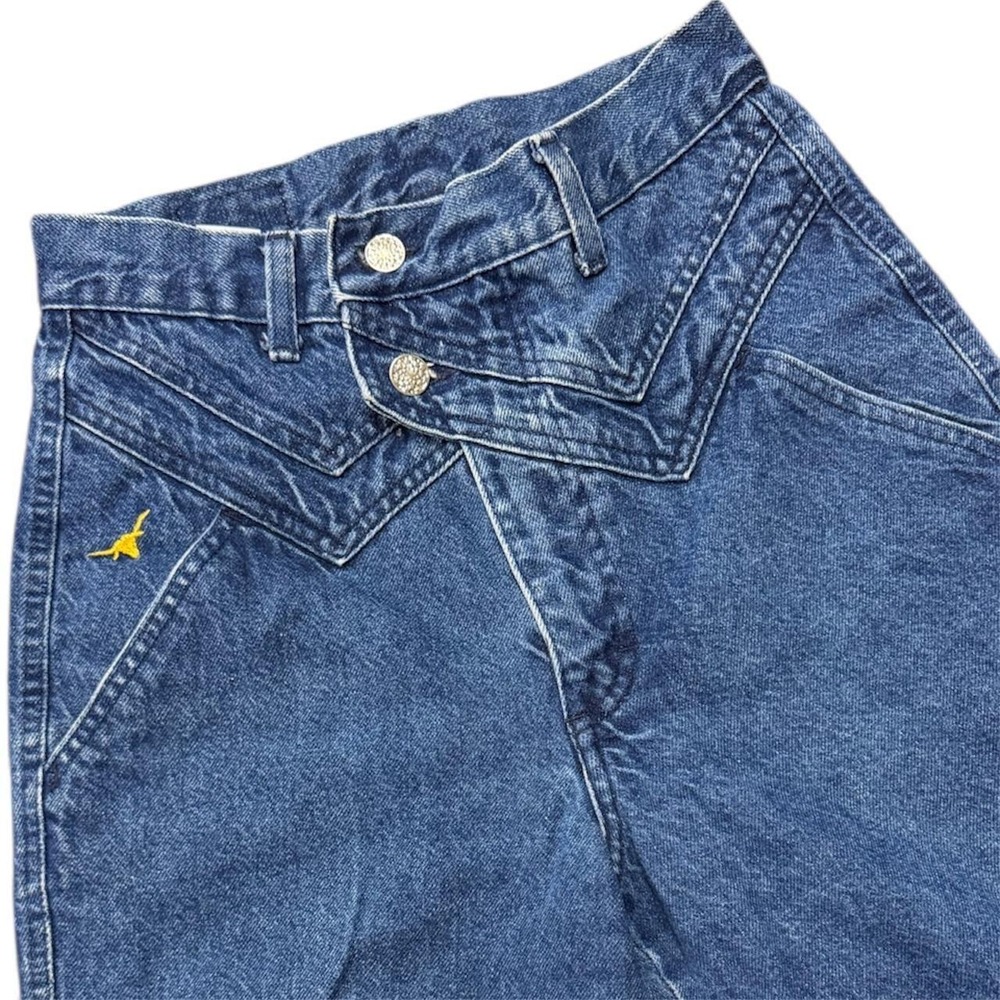 Vintage Jewell's Classic Bottoms 3/4 Tall (38") High Waisted Jeans‎ Blue Denim
